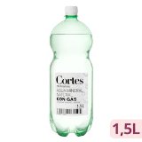 Agua mineral con gas grande Cortes