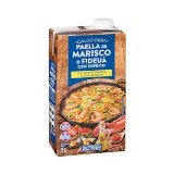 Caldo de marisco o fideuá para paella Hacendado con sofrito