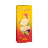 Chocolate blanco Fussion Hacendado relleno de mango y crujiente sabor a maracuyá y caramelo