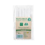 Cuchillos de plástico Bosque Verde reutilizables