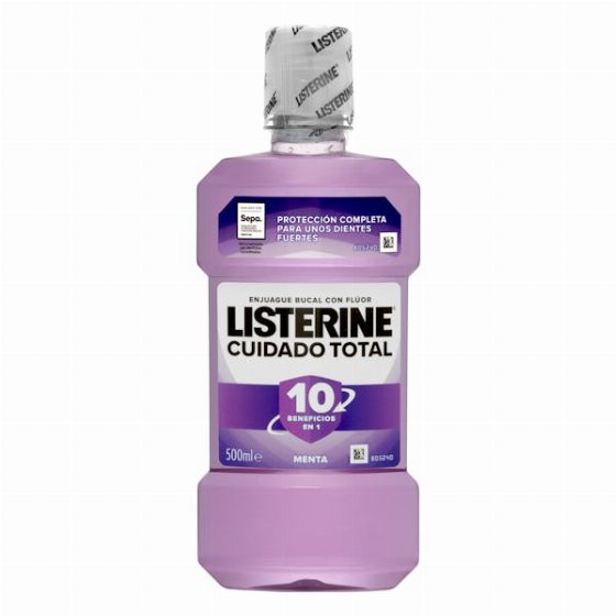 Enjuague bucal cuidado total Listerine menta