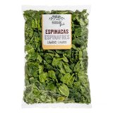 Espinacas cortadas y lavadas