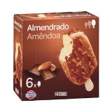Helado bombón almendrado Hacendado sabor vainilla