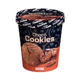 Helado choco cookies Hacendado con sirope y galletas de chocolate