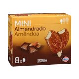Mini helado bombón almendrado Hacendado sabor vainilla