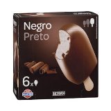 Helado bombón negro sabor nata Hacendado