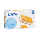 Helado sándwich sabor nata Hacendado sin azúcares añadidos