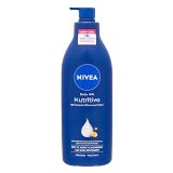 Leche corporal nutritiva Nivea con ácido hialurónico, aceite de almendras y sérum de nutrición profunda