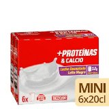 Leche desnatada +Proteínas & calcio Hacendado