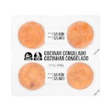 Medallones de salmón Hacendado cocinar congelados
