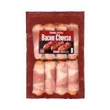 Mini salchichas Bacon Cheese Hacendado con queso envueltas en bacon