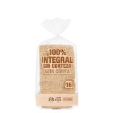 Pan de molde 100% integral sin corteza Hacendado