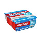 Postre lácteo natural +Proteínas Hacendado 0% MG 12 g proteínas