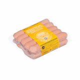 Salchichas cocidas estilo Viena con queso Hacendado de pollo y cerdo sabor ahumado