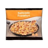 Salteado de patata y salchicha frankfurt Hacendado ultracongelado