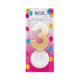 Vela de cumpleaños 3 Hacendado