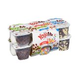 Yogur azucarado YogoMix Hacendado variado de copos maíz, bolitas y disquitos chocolateados